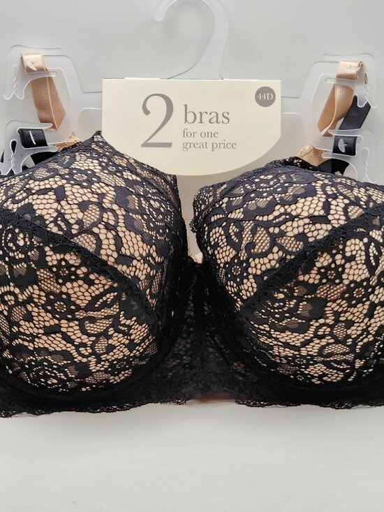 Dreamwear Other - Lot of two Dreamwear bras black & beige lace full cup molded NWT